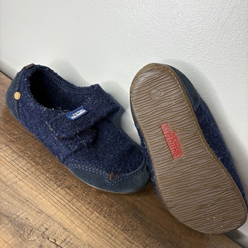 Living Kitzbuehel Kids Shoes sz 28 = US sz 11 Navy Blue Wool good preworn condit